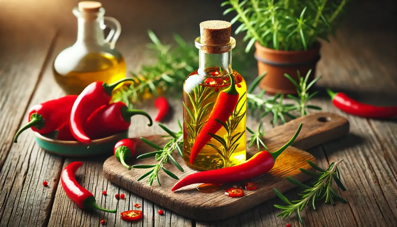 Olio di oliva aromatizzato al peperoncino